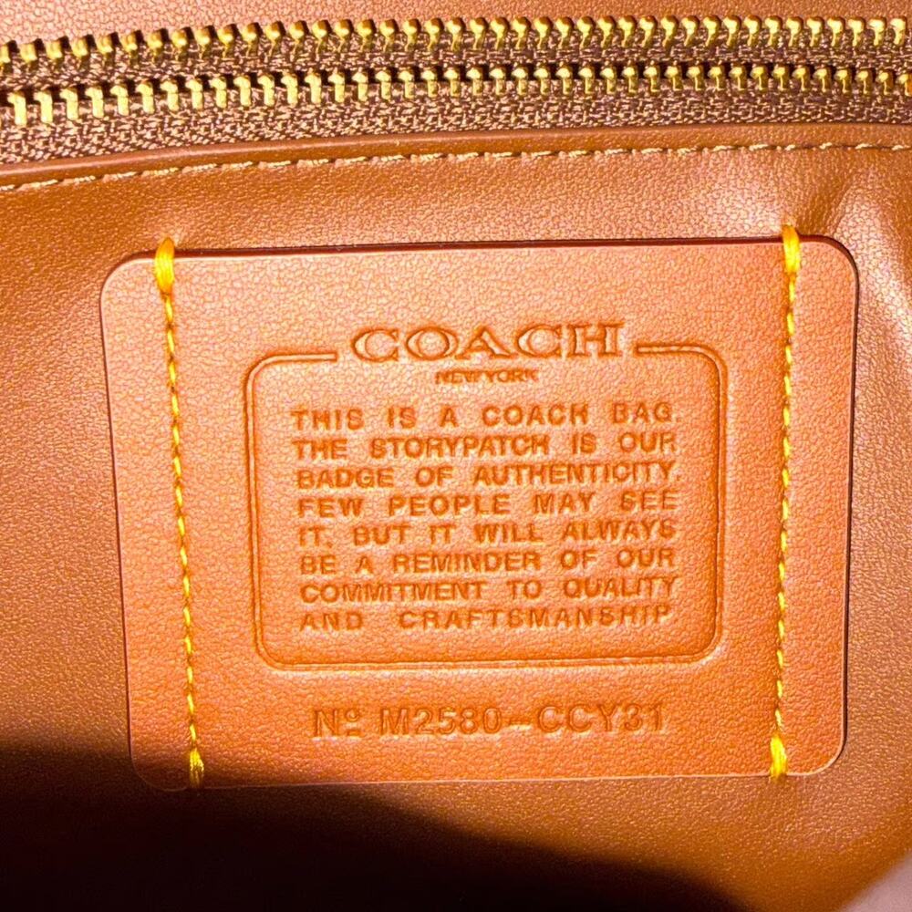Coach Elora Brown Suede Crossbody Top Handle Bag Fall Boho NWT - Picture 11 of 12
